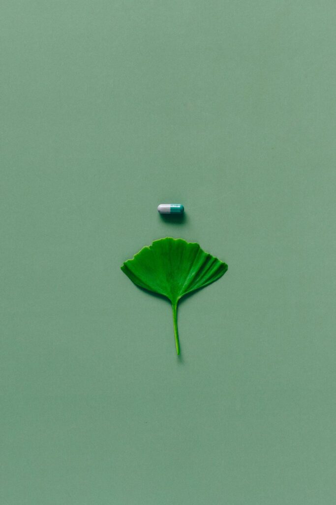 Capsule in Green Background